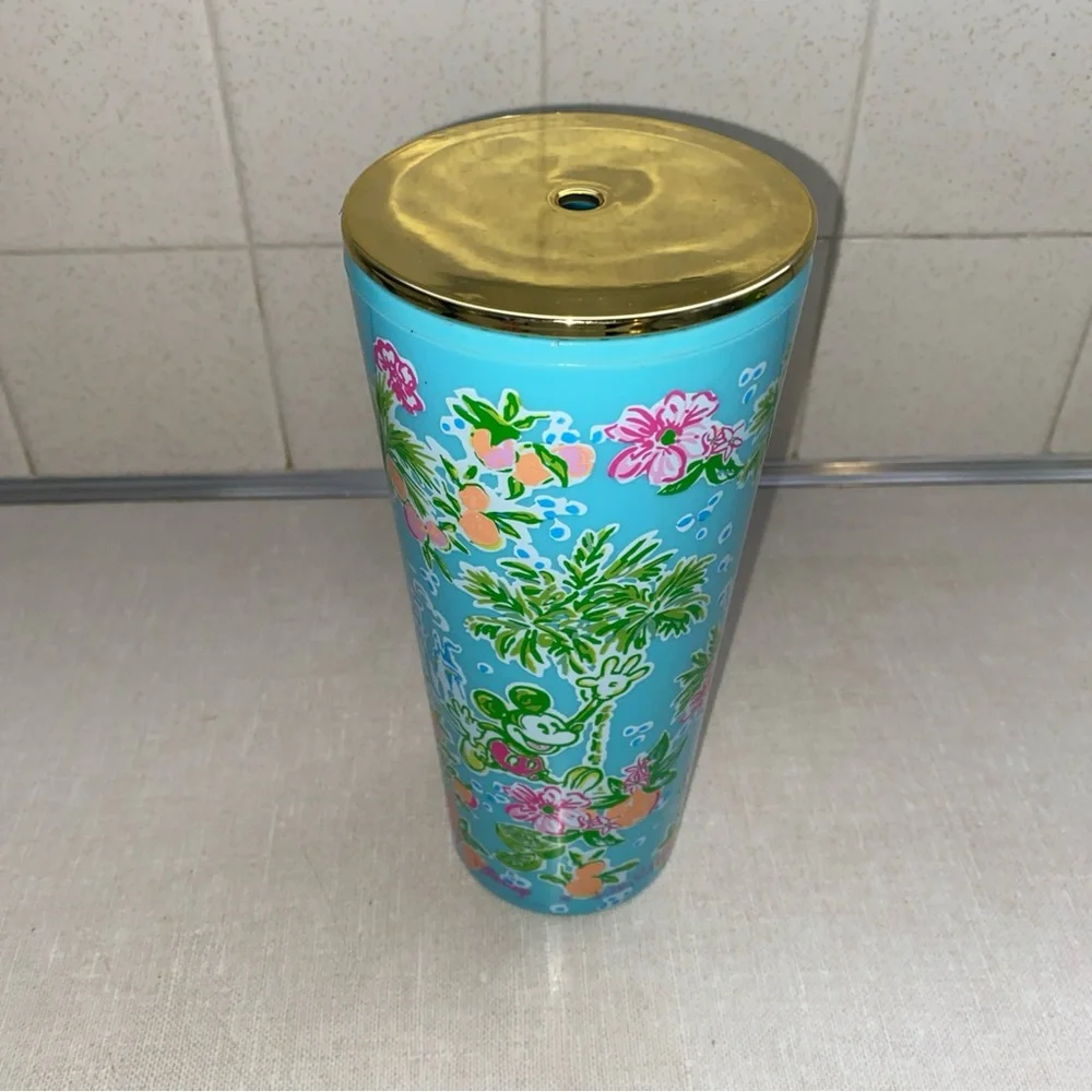 Lilly Pulitzer Disney Tumbler‎ Cup Mickey Minnie Mouse Ibiza Lilly Loves Disney